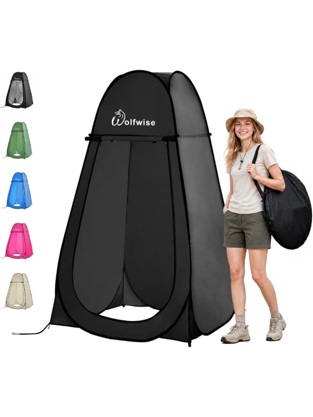 Compact Pop Up Shower Tent for Camping, Lightweight Privacy Shelter, Easy Setup